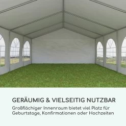 Sommerfest 5x8m 500 G/m² Partyzelt Festzelt PVC Wasserdicht Feuerfest -Gartenwelt Verkauf 10029440 de 0003 logo