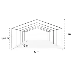 Sommerfest 5x10m 500 G/m² Partyzelt Festzelt PVC Wasserdicht Feuerfest -Gartenwelt Verkauf 10029442 yy 0010 logo