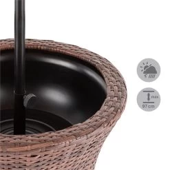Beerboy Gartentisch Getränkekühler Ø50cm Polyrattan Bicolor Braun -Gartenwelt Verkauf 10029628 yy 0003 logo Blumfeldt Beerboy Gartentisch Polyrattan Kuehler