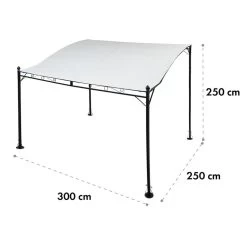 Allure Pergola Vordach Anbaupavillon 300x250cm Polyester Hellbeige -Gartenwelt Verkauf 10030689 yy 0005 logo Blumfeldt Allure Pergola Vordach Anbaupavillon