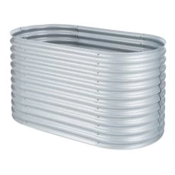 High Grow Hochbeet Gartenbeet 1,6m Zink-Alu-Beschichtung Silber