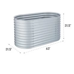 High Grow Hochbeet Gartenbeet 1,6m Zink-Alu-Beschichtung Silber -Gartenwelt Verkauf 10031113 uk 0005 logo