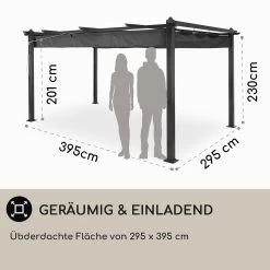Pantheon 3x4 Pergola Vordach 3x4m Aluminium Sonnendach Polyester Grau 11 Pantheon 3x4 Pergola Vordach 3x4m Aluminium Sonnendach Polyester Grau -Gartenwelt Verkauf 10031883 DE 0004 usp