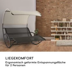 The Big Easy Schwingliege Schwarz, Wetterfest 350kg Max. UV- Schutz 15 The Big Easy Schwingliege Schwarz, Wetterfest 350kg Max. UV- Schutz -Gartenwelt Verkauf 10032240 de 0005 logo