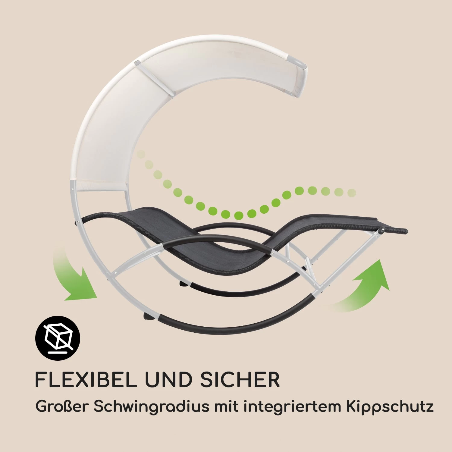 The Big Easy Schwingliege Silber, Wetterfest 350 Kg Max. UV- Schutz 5 The Big Easy Schwingliege Silber, Wetterfest 350 Kg Max. UV- Schutz – Bild 3