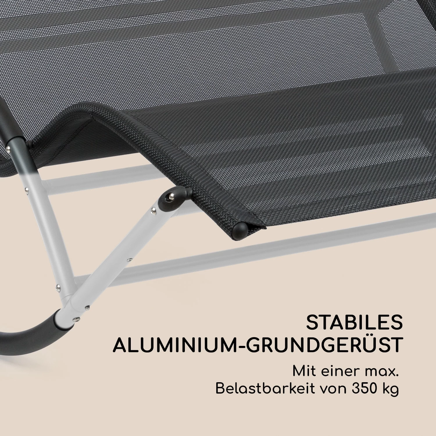 The Big Easy Schwingliege Silber, Wetterfest 350 Kg Max. UV- Schutz 10 The Big Easy Schwingliege Silber, Wetterfest 350 Kg Max. UV- Schutz – Bild 8