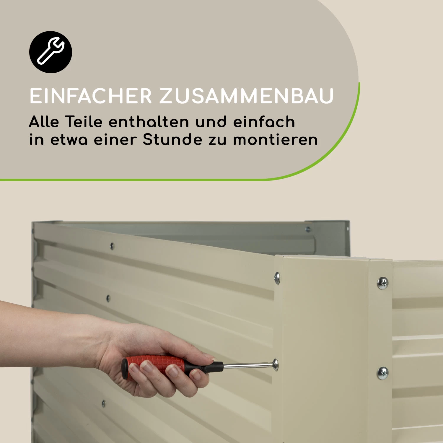 High Grow Straight Hochbeet 180x60x90cm 970l Stahl Verzinkt Silber 6 High Grow Straight Hochbeet 180x60x90cm 970l Stahl Verzinkt Silber – Bild 4