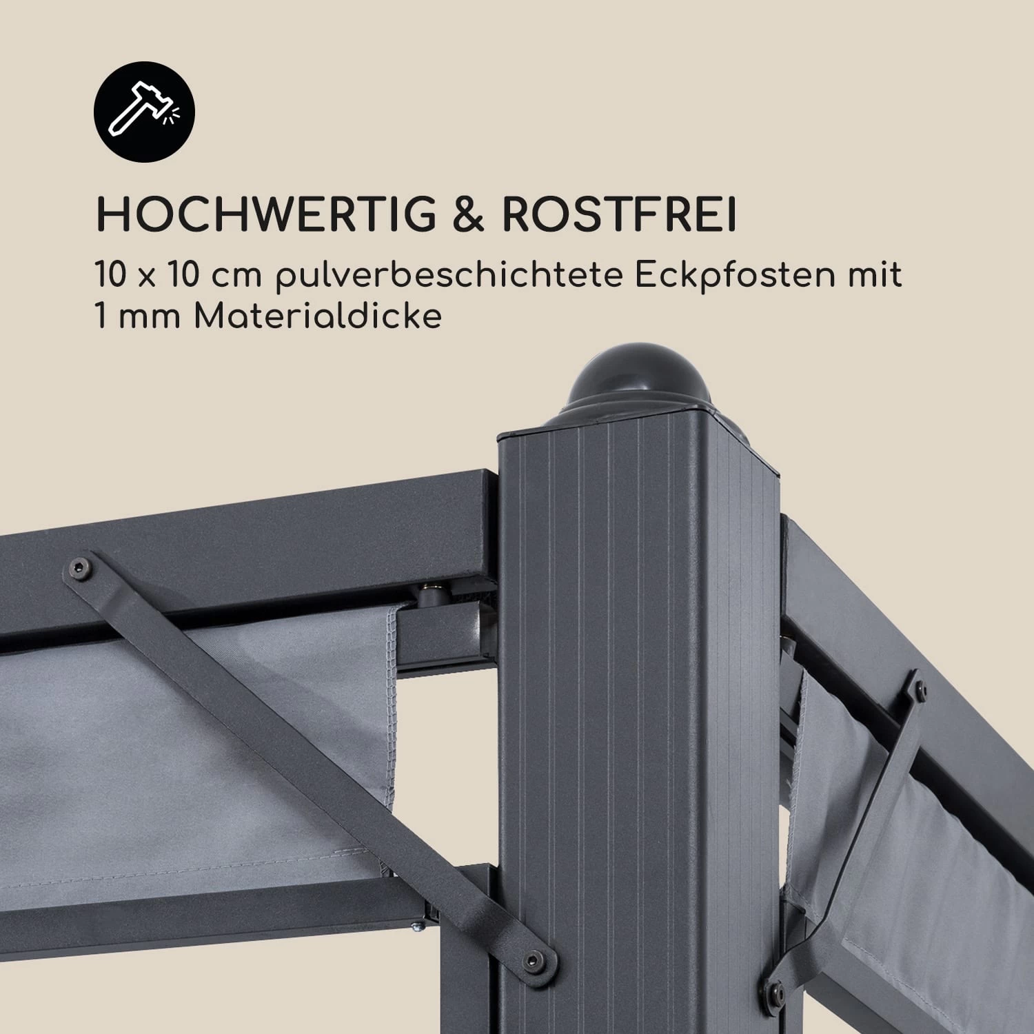 Pantheon Cortina Pavillon Mit Dach 3x3m 4 Seitenteile 9 Pantheon Cortina Pavillon Mit Dach 3x3m 4 Seitenteile – Bild 7