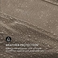 Senator Ersatzdach Sonnenschutz Polyester Wasserdicht Taupe -Gartenwelt Verkauf 10032570 yy 0003 logo Blumfeldt Senator Ersatzdach taupe