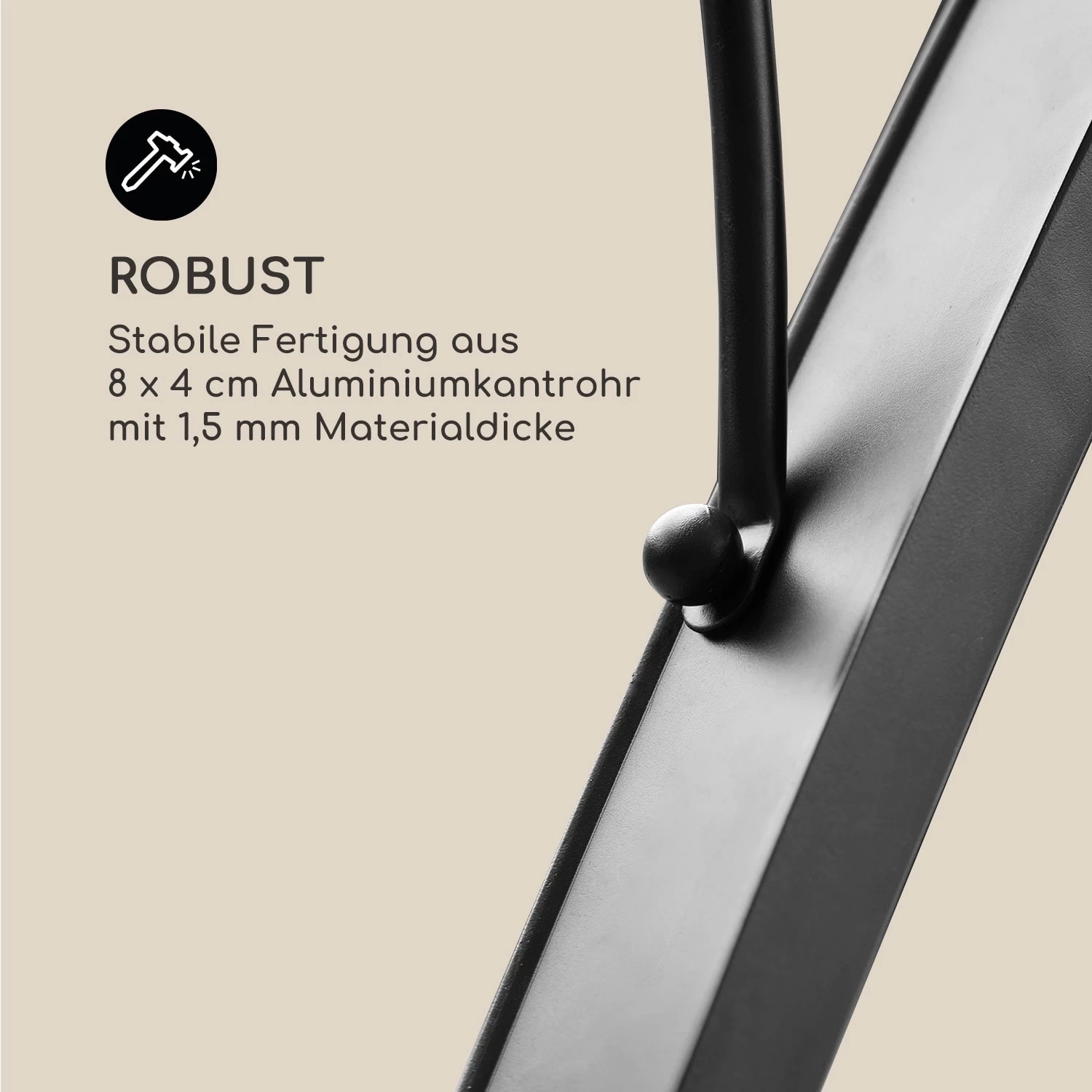 Palazzo Pavillon 4x3m Faltdach Polyester Aluminium Schwarz / Grau 6 Palazzo Pavillon 4x3m Faltdach Polyester Aluminium Schwarz / Grau – Bild 4