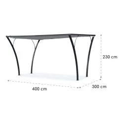 Palazzo Pavillon 4x3m Faltdach Polyester Aluminium Schwarz / Grau 15 Palazzo Pavillon 4x3m Faltdach Polyester Aluminium Schwarz / Grau -Gartenwelt Verkauf 10032577 yy 0007 logo