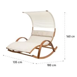 Mauritius Schwingliege Mit Dach ComfortMesh 180kg Max.wetterfest Creme -Gartenwelt Verkauf 10032587 yy 0009 logo Blumfeldt Mauritius Schwingliege mit Dach creme