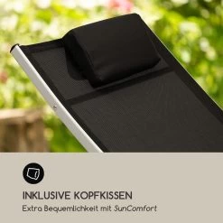 Sun Valley Sonnenliege Zusammenklappbar Kopfkissen Schwarz 14 Sun Valley Sonnenliege Zusammenklappbar Kopfkissen Schwarz -Gartenwelt Verkauf 10033307 de 0004 logo