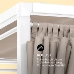 Eremitage Double Sunbed 2 Pers Stahl-Rahmen Sonnendach Vorhänge Creme -Gartenwelt Verkauf 10033317 de 0005 logo