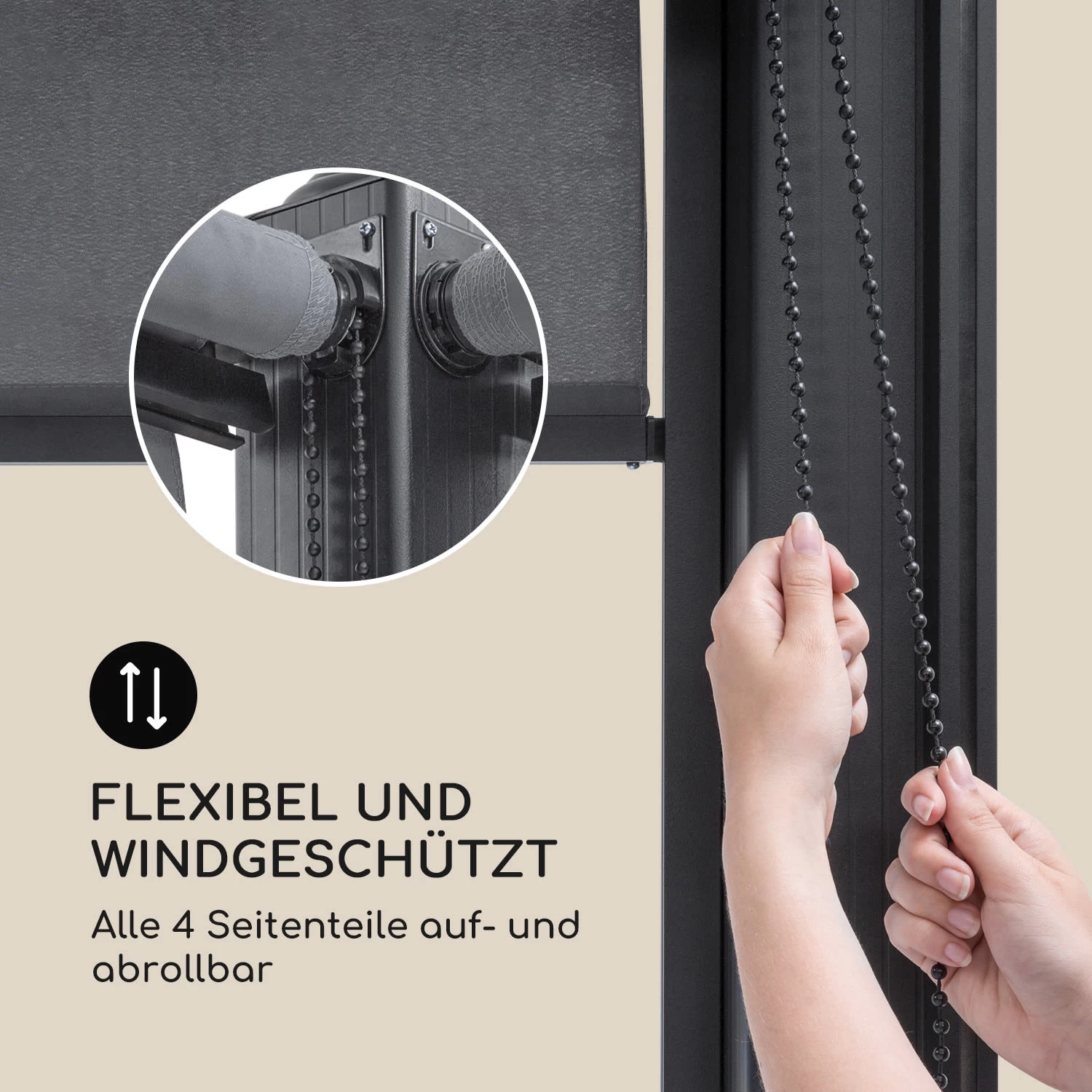 Pantheon Cortina Pavillon Mit Dach 3x6m 4 Seitenteile Grau 7 Pantheon Cortina Pavillon Mit Dach 3x6m 4 Seitenteile Grau – Bild 5