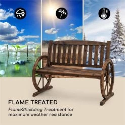 Murnau Gartenbank Flammenbehandeltes Tannenholz Braun 11 Murnau Gartenbank Flammenbehandeltes Tannenholz Braun -Gartenwelt Verkauf 10033354 yy 0003 logo Blumfeldt Murnau Gartenbank Tannenholz braun