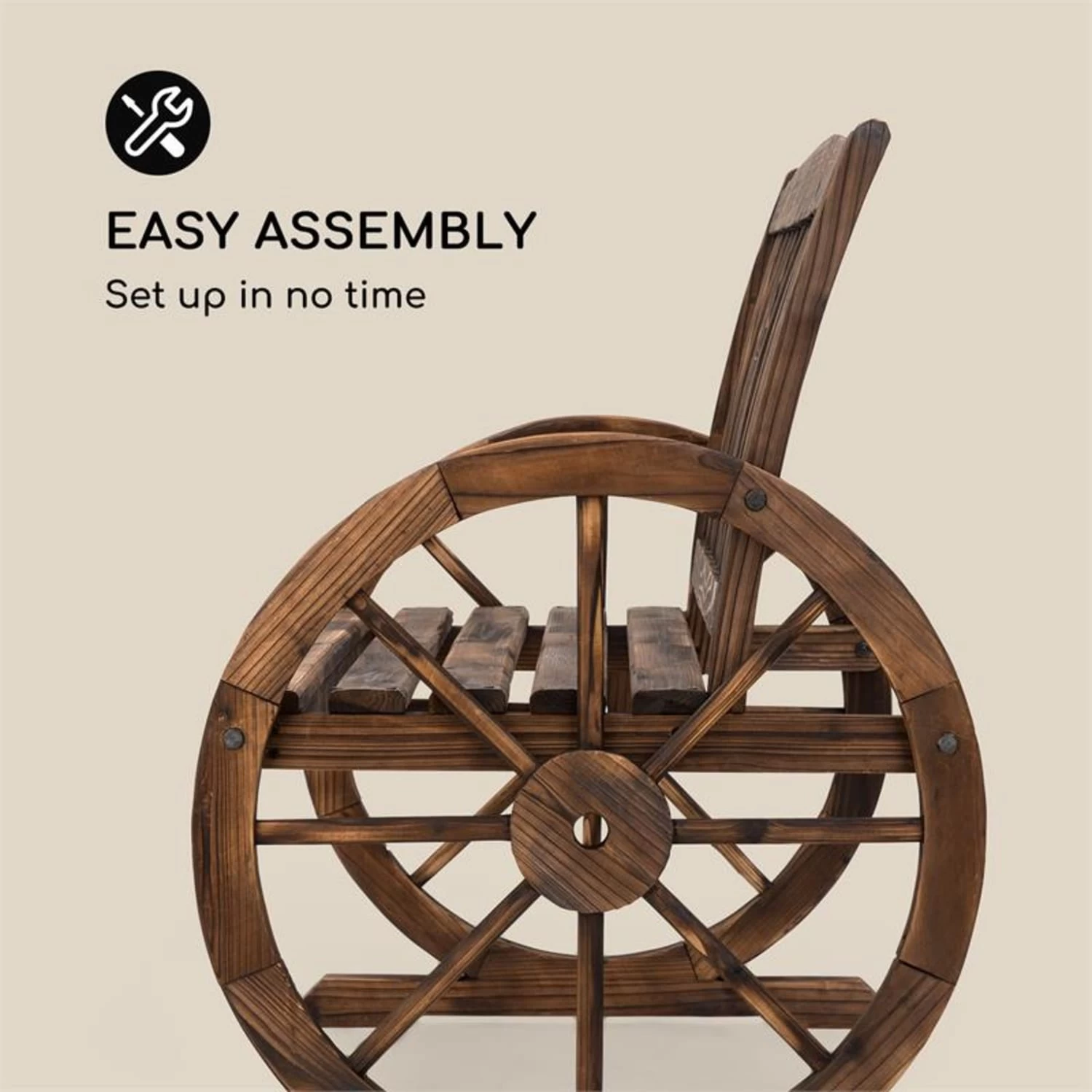 Murnau Gartenbank Flammenbehandeltes Tannenholz Braun 8 Murnau Gartenbank Flammenbehandeltes Tannenholz Braun – Bild 6