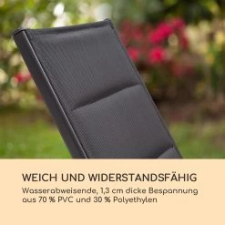 Renazzo Lounge Liegestuhl 70/30 PVC/PE Aluminium 6-Stufen Anthrazit 14 Renazzo Lounge Liegestuhl 70/30 PVC/PE Aluminium 6-Stufen Anthrazit -Gartenwelt Verkauf 10033363 de 0004 logo