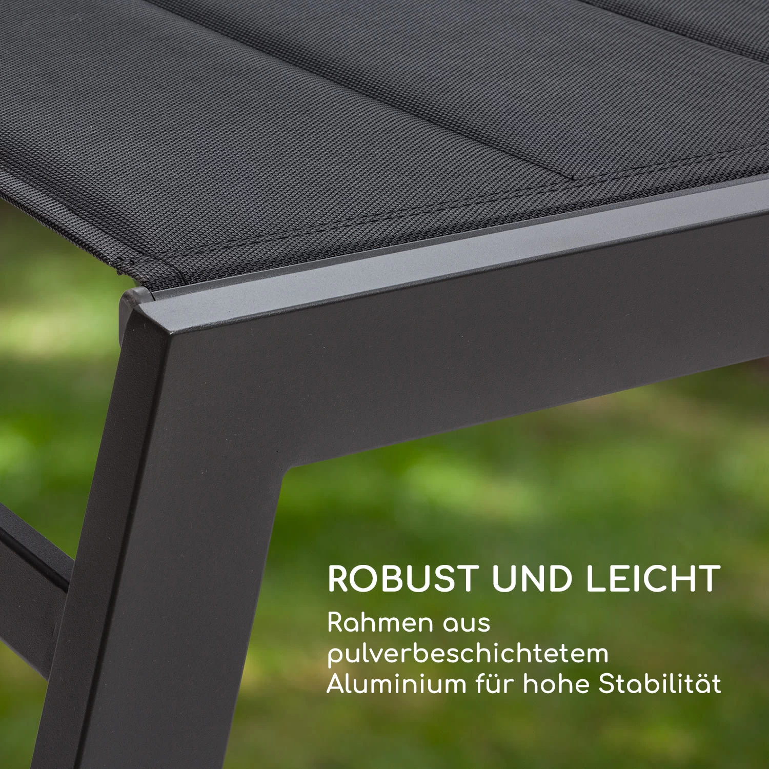 Renazzo Lounge Liegestuhl 70/30 PVC/PE Aluminium 6-Stufen Anthrazit 10 Renazzo Lounge Liegestuhl 70/30 PVC/PE Aluminium 6-Stufen Anthrazit – Bild 8