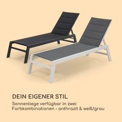 Renazzo Lounge Liegestuhl 70/30 PVC/PE Aluminium 6-Stufen Weiß Grau 16 Renazzo Lounge Liegestuhl 70/30 PVC/PE Aluminium 6-Stufen Weiß Grau -Gartenwelt Verkauf 10033364 de 0006 logo