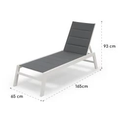 Renazzo Lounge Liegestuhl 70/30 PVC/PE Aluminium 6-Stufen Weiß Grau 19 Renazzo Lounge Liegestuhl 70/30 PVC/PE Aluminium 6-Stufen Weiß Grau -Gartenwelt Verkauf 10033364 yy 0009 logo