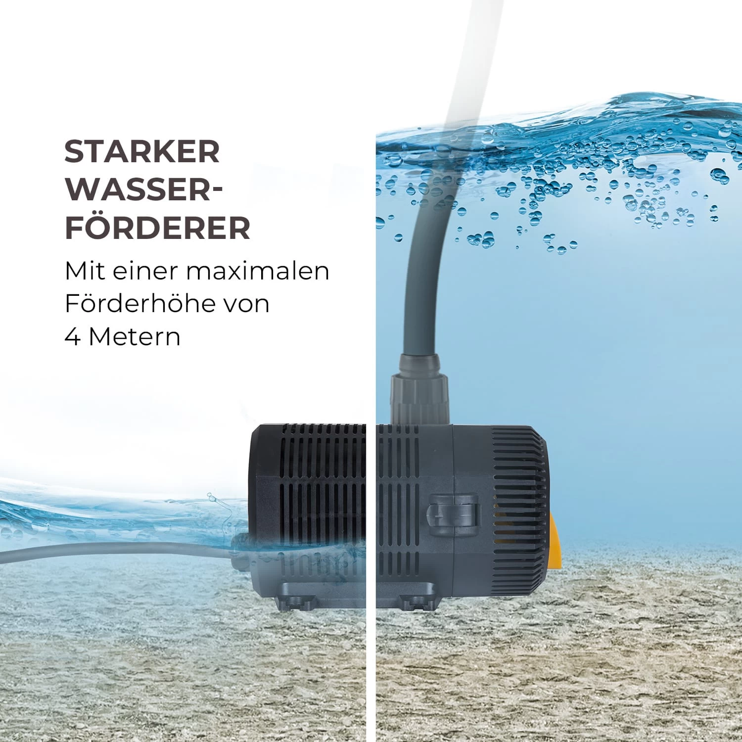 Nemesis T90 Teichpumpe 90W Leistung 4 M Förderhöhe 6200l/h Durchsatz 7 Nemesis T90 Teichpumpe 90W Leistung 4 M Förderhöhe 6200l/h Durchsatz – Bild 5