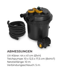 Aquaklar Teichdruckfilter-Set 11W UV-C Klärer 35W Pumpe 5 M Schlauch -Gartenwelt Verkauf 10033393 de 0007 logo