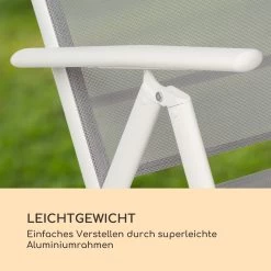 Almeria Klappstuhl 2er-Set 56,5x107x68 Cm ComfortMesh Aluminium -Gartenwelt Verkauf 10033401 de 0003 logo