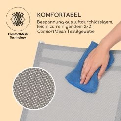 Almeria Klappstuhl 2er-Set 56,5x107x68 Cm ComfortMesh Aluminium -Gartenwelt Verkauf 10033401 de 0009 logo
