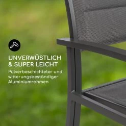 Torremolinos Gartenstühle 2 St. Aluminium ComfortMesh Dunkelgrau -Gartenwelt Verkauf 10033404 de 0004 logo