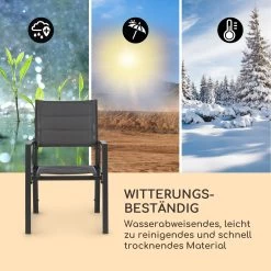 Torremolinos Gartenstühle 2 St. Aluminium ComfortMesh Dunkelgrau -Gartenwelt Verkauf 10033404 de 0006 logo