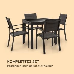 Torremolinos Gartenstühle 2 St. Aluminium ComfortMesh Dunkelgrau -Gartenwelt Verkauf 10033404 de 0008 logo