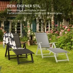 Pomporto Lounge Liegestuhl 70/30 PVC/PE Aluminium 7-Stufen Anthrazit 16 Pomporto Lounge Liegestuhl 70/30 PVC/PE Aluminium 7-Stufen Anthrazit -Gartenwelt Verkauf 10033409 de 0006 logo
