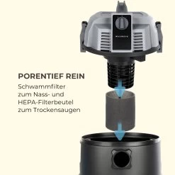 Lakeside Power Teichsauger Schlammsauger 1400W 18kPa 35l Tank Grau -Gartenwelt Verkauf 10033424 de 0006 logo