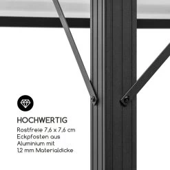 Pantheon Solid Sky Pavillon Mit Dach 3x3m Polycarbonat Aluminium -Gartenwelt Verkauf 10033455 de 0007 logo