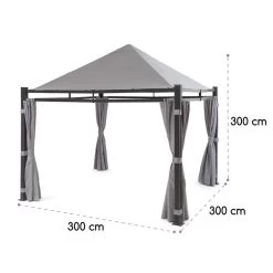 Pantheon Illumina Pavillon Mit Dach Polycarbonat Aluminium Schwarz -Gartenwelt Verkauf 10033458 yy 0009 logo Blumfeldt Pantheon Illumina Pavillon schwarz