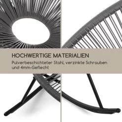 Roqueta Schaukelstuhl Retro-Design 4mm-Geflecht Grau -Gartenwelt Verkauf 10033465 de 0006 logo