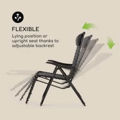 California Dreaming Sonnenliege, Polsterung, Stahlrahmen, Grau -Gartenwelt Verkauf 10033475 yy 0005 logo Blumfeldt California Dreaming Sonnenliege grau