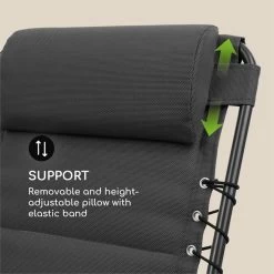 California Dreaming Sonnenliege, Polsterung, Stahlrahmen, Grau -Gartenwelt Verkauf 10033475 yy 0007 logo Blumfeldt California Dreaming Sonnenliege grau