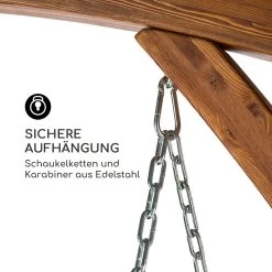 Aruba Hollywoodschaukel Sonnendach 130cm 2-Sitzer Massivholz Grau -Gartenwelt Verkauf 10033574 de 0006 logo