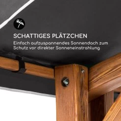 Aruba Hollywoodschaukel Sonnendach 130cm 2-Sitzer Massivholz Grau -Gartenwelt Verkauf 10033574 de 0007 logo