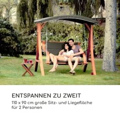 Tahiti Hollywoodschaukel Sonnendach 110cm 2-Sitzer Massivholz Grau -Gartenwelt Verkauf 10033575 de 0003 logo