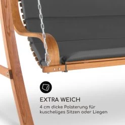 Tahiti Hollywoodschaukel Sonnendach 110cm 2-Sitzer Massivholz Grau -Gartenwelt Verkauf 10033575 de 0004 logo