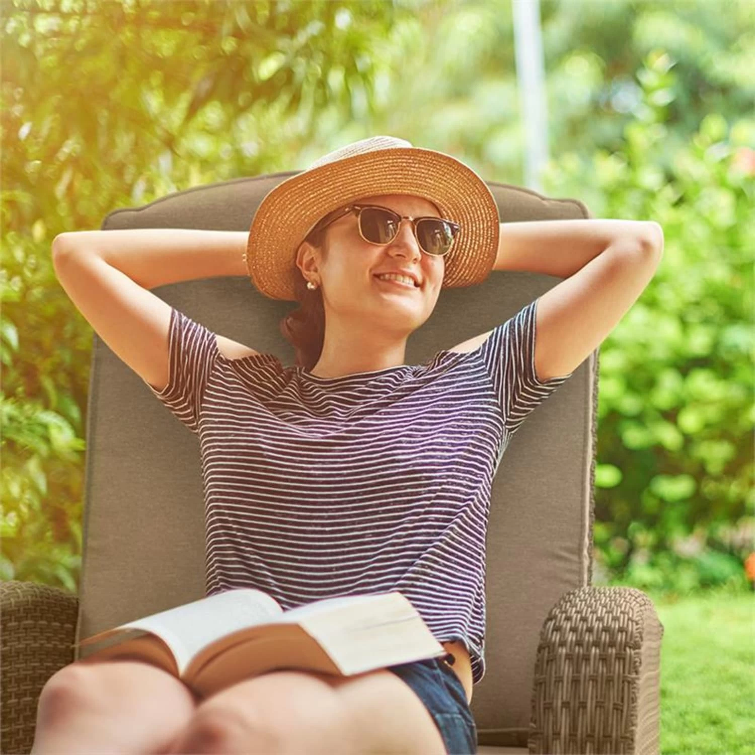 Comfort Siesta Sessel Verstellbare Rückenlehne Dunkelgrau – Bild 2