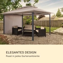Grandezza Cortina Gartenpavillon 3x4m 4 Seitenteile Beige -Gartenwelt Verkauf 10033608 de 0006 logo