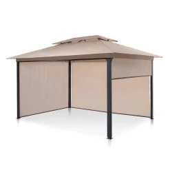 Grandezza Cortina Gartenpavillon 3x4m 4 Seitenteile Beige