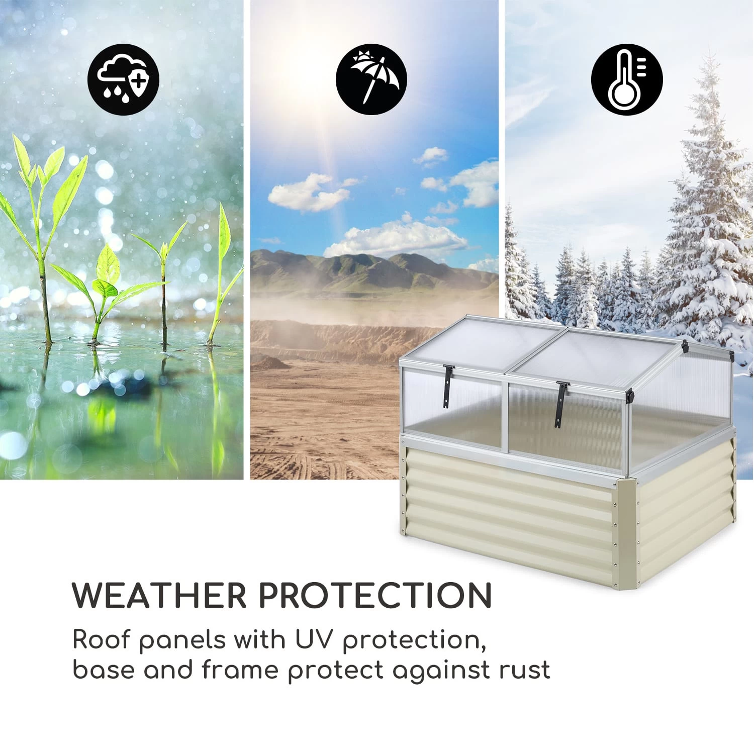 High Grow Advanced Hochbeet Mit Dach 120x95x100cm 540l Stahl Verzinkt 7 High Grow Advanced Hochbeet Mit Dach 120x95x100cm 540l Stahl Verzinkt – Bild 5