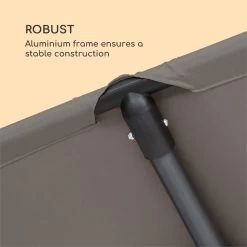 Flex-Shade L Sonnenschirm 130 X 180 Cm Polyester UV 50 Dunkelgrau -Gartenwelt Verkauf 10034726 yy 0005 logo Blumfeldt Flex Shade L Sonnenschirm 130x180 grau