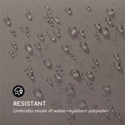 Flex-Shade XL Sonnenschirm 150 X 210 Cm Polyester UV 50 Dunkelgrau -Gartenwelt Verkauf 10034728 yy 0004 logo Blumfeldt Flex Shade XL Sonnenschirm 150x210 grau