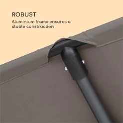 Flex-Shade XL Sonnenschirm 150 X 210 Cm Polyester UV 50 Dunkelgrau -Gartenwelt Verkauf 10034728 yy 0005 logo Blumfeldt Flex Shade XL Sonnenschirm 150x210 grau